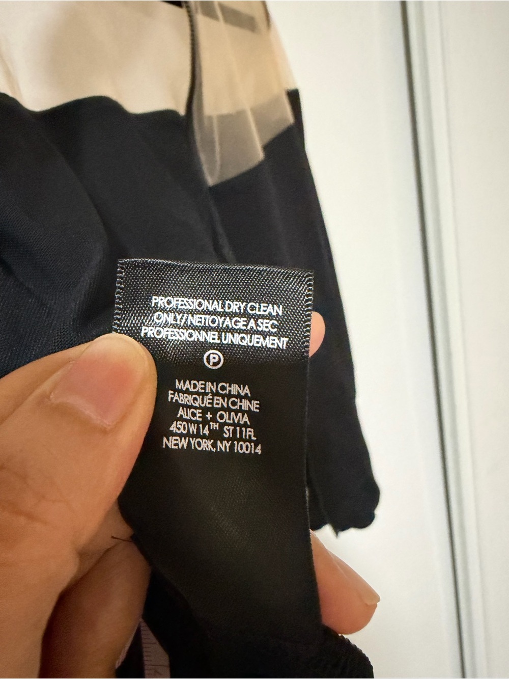 Alice + Olivia Black Long Sleeve Mesh Yoke Top - Picture 5 of 5